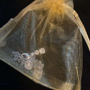 Tiny love silver necklace